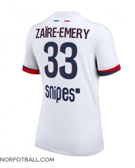 Billige Fotballdrakt Paris Saint-Germain Warren Zaire-Emery #33 Replika Bortedrakt Dame 2025-26 Kortermet